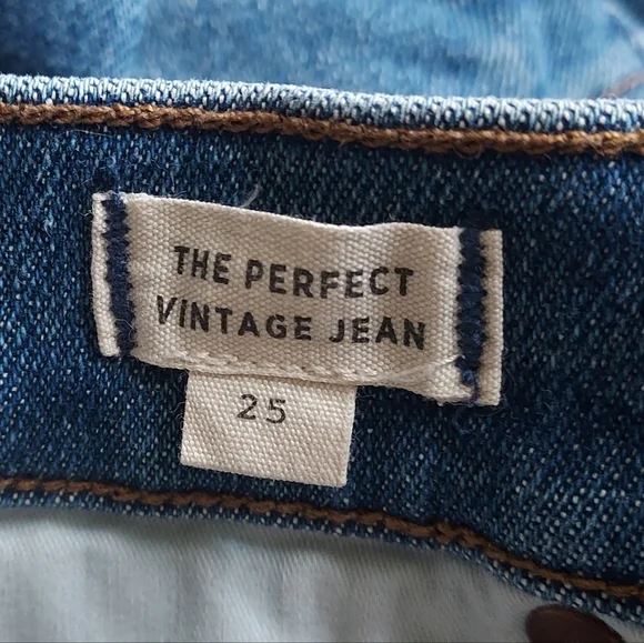 Madewell The Perfect Vintage Denim Jean Size 25 #MB687 High Rise Mom - Picture 7 of 13